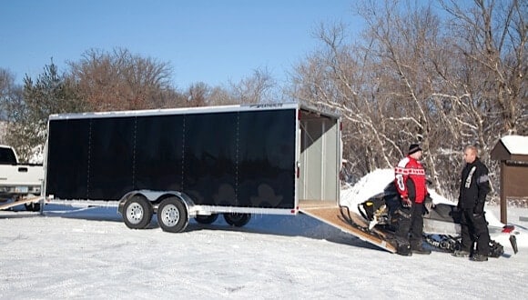 Featherlite-Snowmobile-Trailers-03-Best Enclosed Motorcycle Trailers