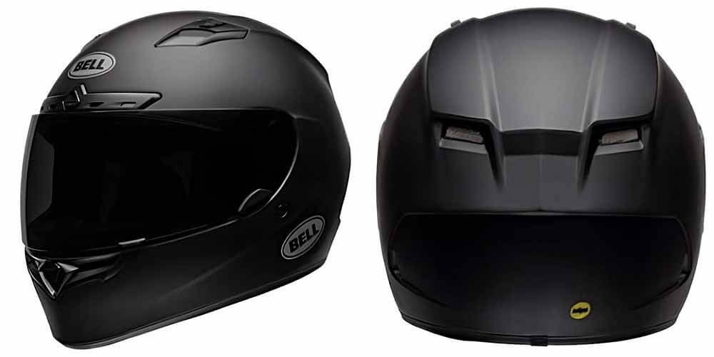Here is the side and back profile of the famous Bell Qualifier DLX, which has caused quite the stir with quite a sizeable following. This model is matte black for an uncluttered modern look. There is nothing special about the polycarbonate shell, but the shield steals the show with its light-reactive auto-adjusting properties.