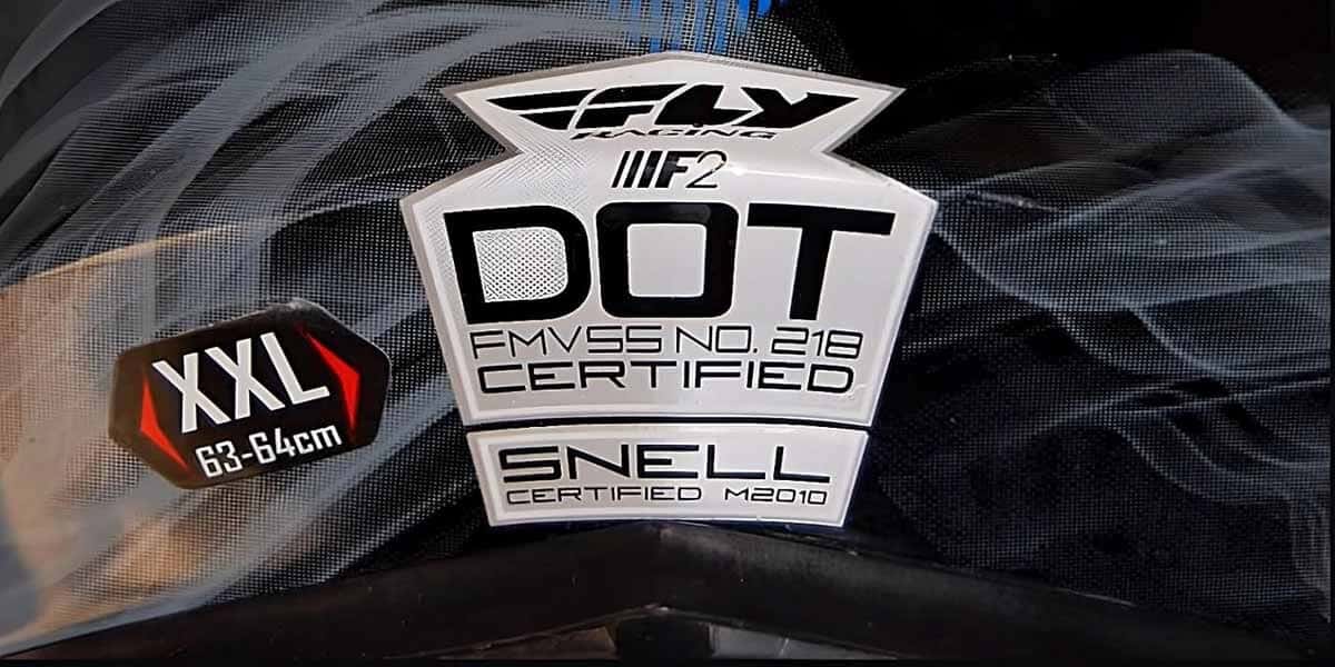 The law in most states only requires that helmets sold in the U.S. have the minimum certification of DOT. All helmets are expected to bear the DOT certification label as mandated by the Department of Transportation (DOT).