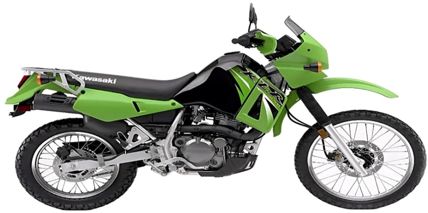 The 2023 Kawasaki KLR650, one of the coolest adventure bikes ever built, sits ready for adventure. The KLR650 is known for its outstanding green color, rugged durability and versatility, making it a favorite among off-road riders and long-distance travelers. With its high visibility, comfortable saddle, and ample storage space, this bike is ready to take on any challenge at any time of the day.