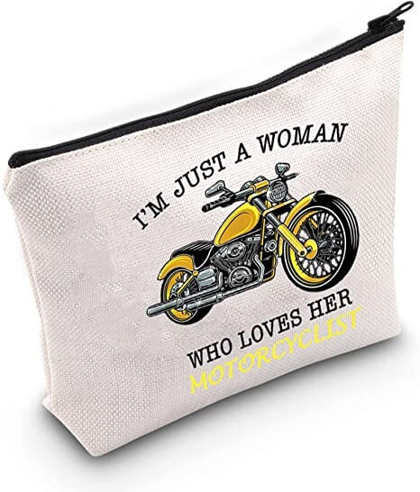 Biker Ride Safe Cosmetic Make-Up Bag