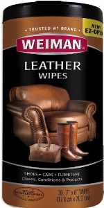 Weiman Leather Cleaner Kit Leather Wipes — Best All-Purpose