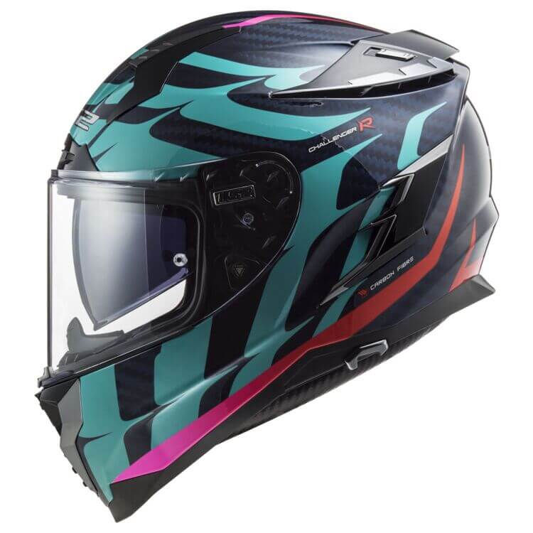 LS2 Challenger GT Carbon Flames Helmet