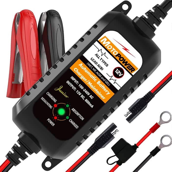 MOTOPOWER MP00205A 12V 800mA Automatic Battery Charger